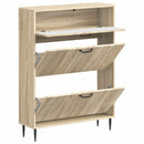 vidaXL Cipőszekrény HAARLEM 78 x 24 x 103 cm Szerelt Fa Sonoma Tölgy