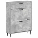 vidaXL Cipőszekrény HAARLEM 78 x 24 x 103 cm Szerelt Fa Betonszürke