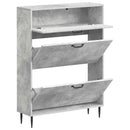 vidaXL Cipőszekrény HAARLEM 78 x 24 x 103 cm Szerelt Fa Betonszürke