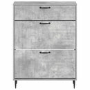 vidaXL Cipőszekrény HAARLEM 78 x 24 x 103 cm Szerelt Fa Betonszürke