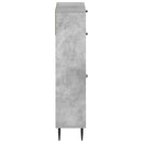 vidaXL Cipőszekrény HAARLEM 78 x 24 x 103 cm Szerelt Fa Betonszürke