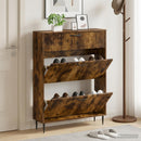 vidaXL Cipőszekrény HAARLEM 78 x 24 x 103 cm Szerelt Fa Füstös Tölgy