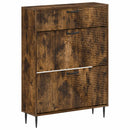 vidaXL Cipőszekrény HAARLEM 78 x 24 x 103 cm Szerelt Fa Füstös Tölgy