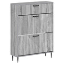 vidaXL Cipőszekrény HAARLEM 78 x 24 x 103 cm Szerelt Fa Szürke Sonoma