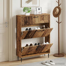 vidaXL Cipőszekrény HAARLEM 78 x 24 x 103 cm Szerelt Fa Antik Fa
