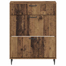 vidaXL Cipőszekrény HAARLEM 78 x 24 x 103 cm Szerelt Fa Antik Fa