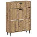 vidaXL Cipőszekrény HAARLEM 78 x 24 x 103 cm Szerelt Fa Kézműves Tölgy