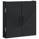 vidaXL Darts szekrény HAARLEM Fekete 52,5 x 10,5 x 53,5 cm Szerelt Fa