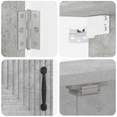 vidaXL Darts szekrény HAARLEM Betonszürke 52,5 x 10,5 x 53,5 cm