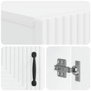 vidaXL WC Szekrény HAARLEM Fehér 66 x 25,5 x 190 cm Szerelt Fa