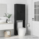 vidaXL WC Szekrény HAARLEM Fekete 66 x 25,5 x 190 cm Szerelt Fa