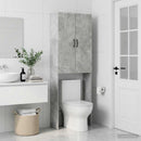 vidaXL WC Szekrény HAARLEM Betonszürke 66 x 25,5 x 190 cm Szerelt Fa