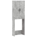 vidaXL WC Szekrény HAARLEM Betonszürke 66 x 25,5 x 190 cm Szerelt Fa