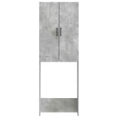 vidaXL WC Szekrény HAARLEM Betonszürke 66 x 25,5 x 190 cm Szerelt Fa