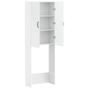 vidaXL WC Szekrény HAARLEM Magasfényű Fehér 66 x 25,5 x 190 cm