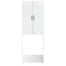 vidaXL WC Szekrény HAARLEM Magasfényű Fehér 66 x 25,5 x 190 cm