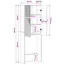 vidaXL WC Szekrény HAARLEM Magasfényű Fehér 66 x 25,5 x 190 cm