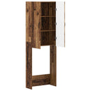 vidaXL WC Szekrény HAARLEM Antik Fa 66 x 25,5 x 190 cm Szerelt Fa
