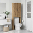 vidaXL WC Szekrény HAARLEM Kézműves Tölgy 66 x 25,5 x 190 cm