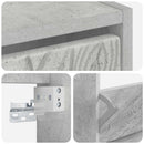 vidaXL Fali Cipőtartó DELFT 71 x 17 x 43 cm Szerelt Fa Betonszürke