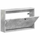 vidaXL Fali Cipőtartó DELFT 71 x 17 x 43 cm Szerelt Fa Betonszürke