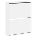 vidaXL Fali Cipőtartó DELFT 71 x 17 x 86 cm Szerelt Fa Fehér