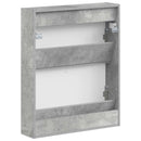 vidaXL Fali Cipőtartó DELFT 71 x 17 x 86 cm Szerelt Fa Betonszürke