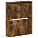 vidaXL Fali Cipőtartó DELFT 71 x 17 x 86 cm Szerelt Fa Füstös Tölgy