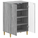 vidaXL Cipőszekrény DELFT 59,5 x 39,5 x 90 cm Szerelt Fa Szürke Sonoma