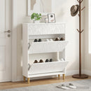 vidaXL Cipőszekrény DELFT 78 x 24 x 103 cm Szerelt Fa Fehér