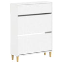 vidaXL Cipőszekrény DELFT 78 x 24 x 103 cm Szerelt Fa Fehér
