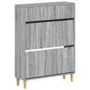 vidaXL Cipőszekrény DELFT 78 x 24 x 103 cm Szerelt Fa Szürke Sonoma