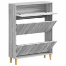 vidaXL Cipőszekrény DELFT 78 x 24 x 103 cm Szerelt Fa Szürke Sonoma