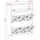 vidaXL Cipőszekrény DELFT 78 x 24 x 103 cm Szerelt Fa Szürke Sonoma