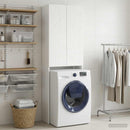 vidaXL WC Szekrény DELFT Fehér 66 x 25,5 x 190 cm Szerelt Fa