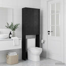 vidaXL WC Szekrény DELFT Fekete 66 x 25,5 x 190 cm Szerelt Fa