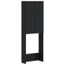 vidaXL WC Szekrény DELFT Fekete 66 x 25,5 x 190 cm Szerelt Fa