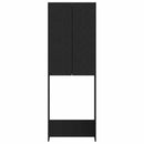 vidaXL WC Szekrény DELFT Fekete 66 x 25,5 x 190 cm Szerelt Fa