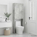 vidaXL WC Szekrény DELFT Betonszürke 66 x 25,5 x 190 cm Szerelt Fa
