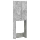 vidaXL WC Szekrény DELFT Betonszürke 66 x 25,5 x 190 cm Szerelt Fa