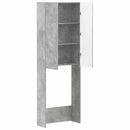 vidaXL WC Szekrény DELFT Betonszürke 66 x 25,5 x 190 cm Szerelt Fa