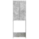 vidaXL WC Szekrény DELFT Betonszürke 66 x 25,5 x 190 cm Szerelt Fa