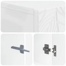 vidaXL WC Szekrény DELFT Magasfényű Fehér 66 x 25,5 x 190 cm