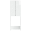 vidaXL WC Szekrény DELFT Magasfényű Fehér 66 x 25,5 x 190 cm