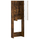 vidaXL WC Szekrény DELFT Füstös Tölgy 66 x 25,5 x 190 cm Szerelt Fa