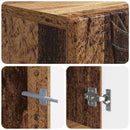 vidaXL WC Szekrény DELFT Antik Fa 66 x 25,5 x 190 cm Szerelt Fa