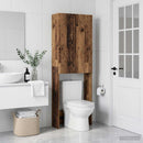 vidaXL WC Szekrény DELFT Antik Fa 66 x 25,5 x 190 cm Szerelt Fa
