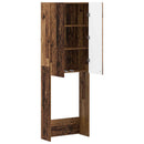 vidaXL WC Szekrény DELFT Antik Fa 66 x 25,5 x 190 cm Szerelt Fa