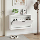 vidaXL Fali Cipőtartó HOORN 71 x 17 x 43 cm Szerelt Fa Fehér