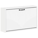 vidaXL Fali Cipőtartó HOORN 71 x 17 x 43 cm Szerelt Fa Fehér